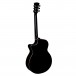 Faith Eclipse Venus Cutaway Electro Acoustic, Black Back View
