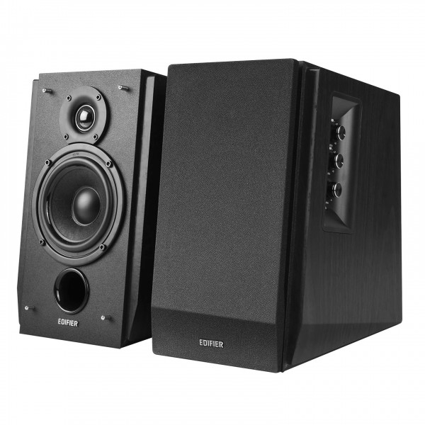 Edifier R1700BT Active 2.0 Bluetooth Bookshelf Speakers (Pair), Black Front View