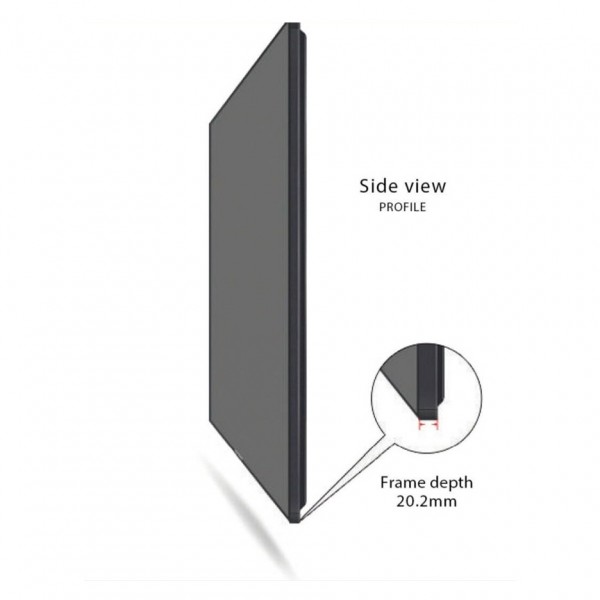 Sapphire 16:9 ALR Projector Screen, 120" - side
