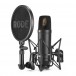 Rode NT1 Studio Condenser Microphone - Angled with Mount