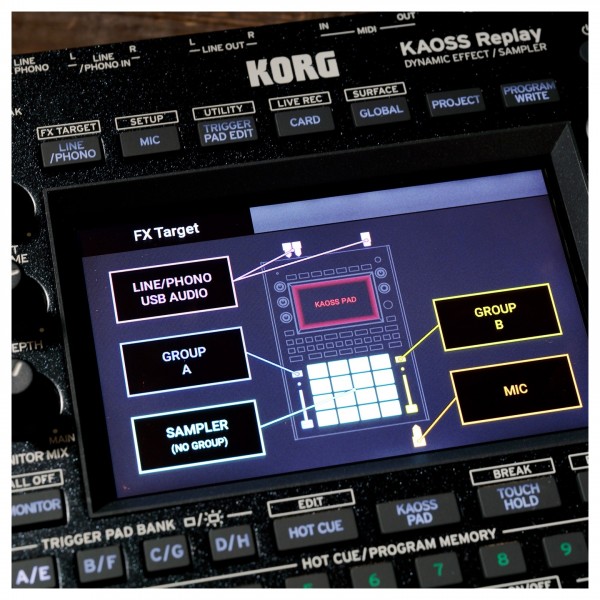 Korg KAOSS Replay - Screen Detail