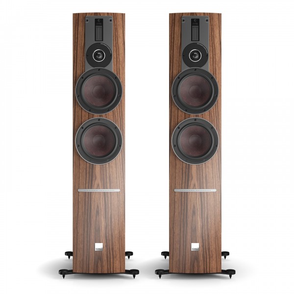 DALI Rubicon 6 C Active Floorstanding Speakers (Pair), Walnut Front View 2