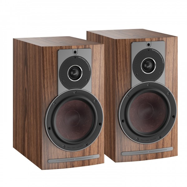 DALI Rubicon 2 C Active Bookshelf Speakers (Pair), Walnut Front View