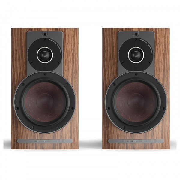 DALI Rubicon 2 C Active Bookshelf Speakers (Pair), Walnut Front View 2