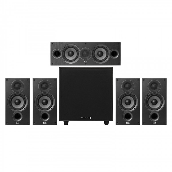 ELAC Debut B5.2 5.1 Speaker Package, Black Full View