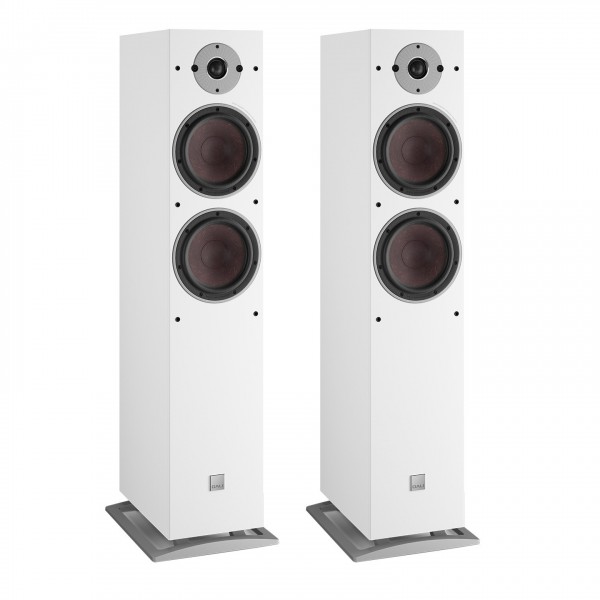 DALI OBERON 7C Active Floorstanding Speakers (Pair), White Front View