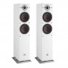 DALI OBERON 7C Active Floorstanding Speakers (Pair), White Front View