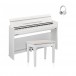 Yamaha YDP S55 Digitaal Pianopakket, Wit