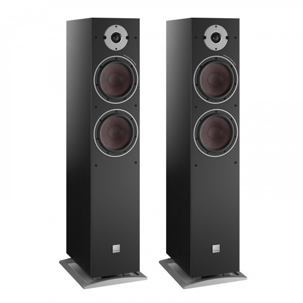 DALI OBERON 7C Active Floorstanding Speakers (Pair), Black Ash Front View