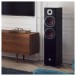 DALI OBERON 7C Active Floorstanding Speakers (Pair), Black Ash Lifestyle View