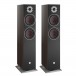 DALI OBERON 7C Active Floorstanding Speakers (Pair), Dark Walnut Front View
