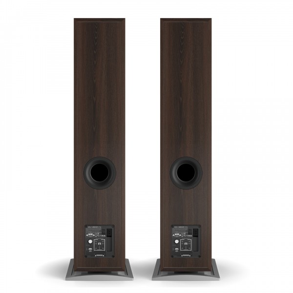 DALI OBERON 7C Active Floorstanding Speakers (Pair), Dark Walnut Back View
