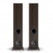 DALI OBERON 7C Active Floorstanding Speakers (Pair), Dark Walnut Back View
