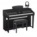 Yamaha CVP 701 Clavinova Digitaal Pianopakket, Black Walnut