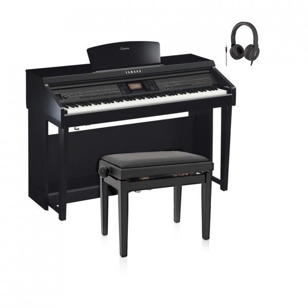 Yamaha CVP 701 Clavinova Digital Piano Package, Polished Ebony