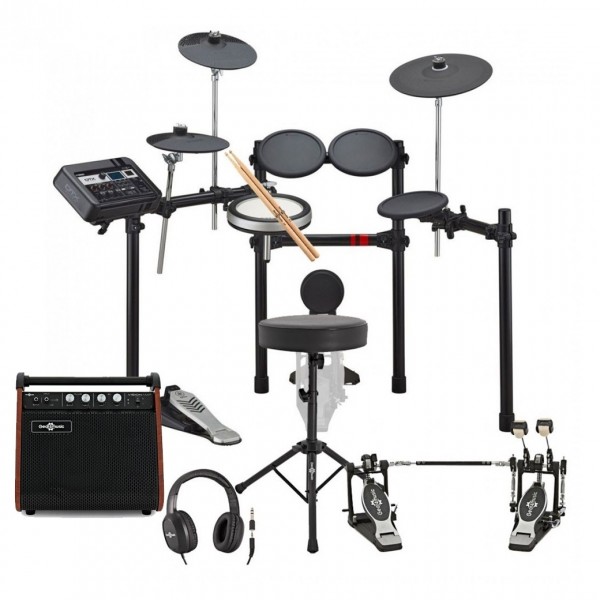 Yamaha DTX6K-X Electronic Drum Kit w/ Double Pedal Custom Bundle