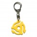 45RPM Record Adapter Key Chain, Yellow