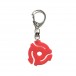 45RPM Record Adapter Key Chain, Red
