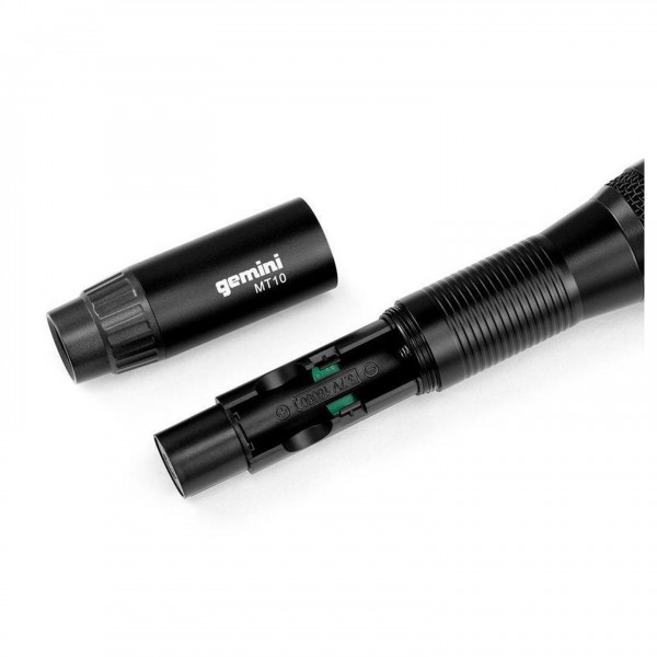 Gemini GMU-M100 UHF Wireless Microphone System - Battery Compartment, Open