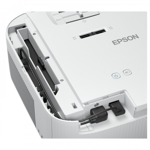 Epson EH-TW6250 3LCD 4K Enhanced HDR Projector, White Close Up View