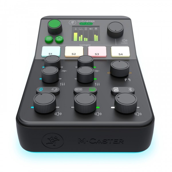 M.Caster Studio Desktop Live Streaming Mixer in Black - Front