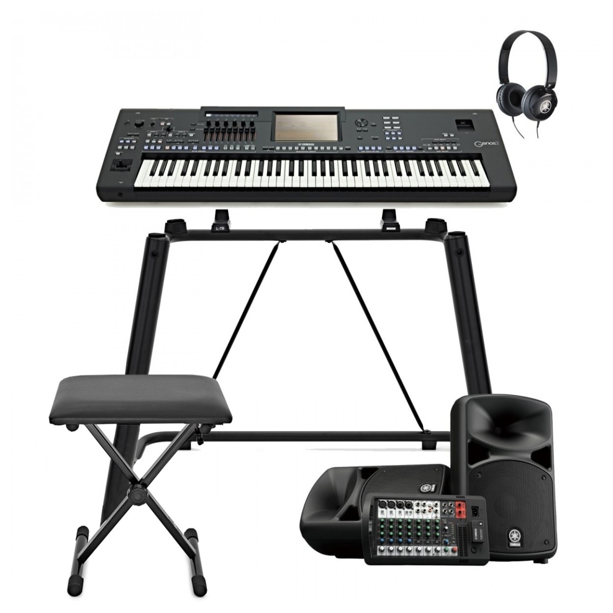 Yamaha Genos2 Digital Workstation Keyboard Gig Package at Gear4music