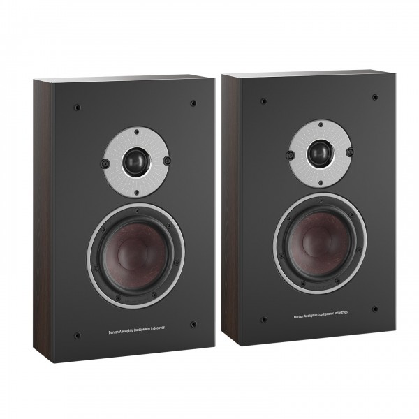 DALI OBERON On Wall C Active Speakers (Pair), Dark Walnut Front View