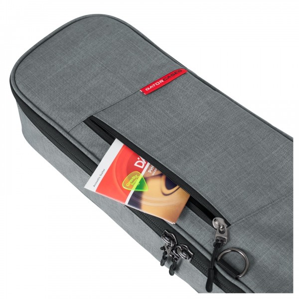 Gator GT-ACOUSTIC-GRY Transit Series Acoustic Guitar Bag, Grey 