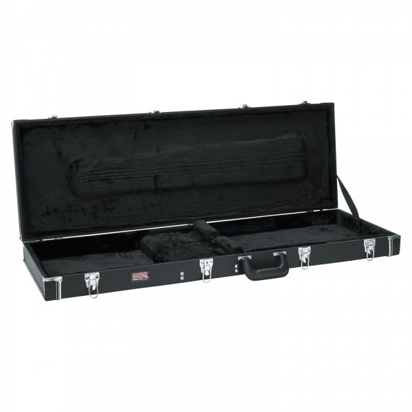 Gator GW-BASS GW Deluxe Wooden Bass Case - Angled Open 2