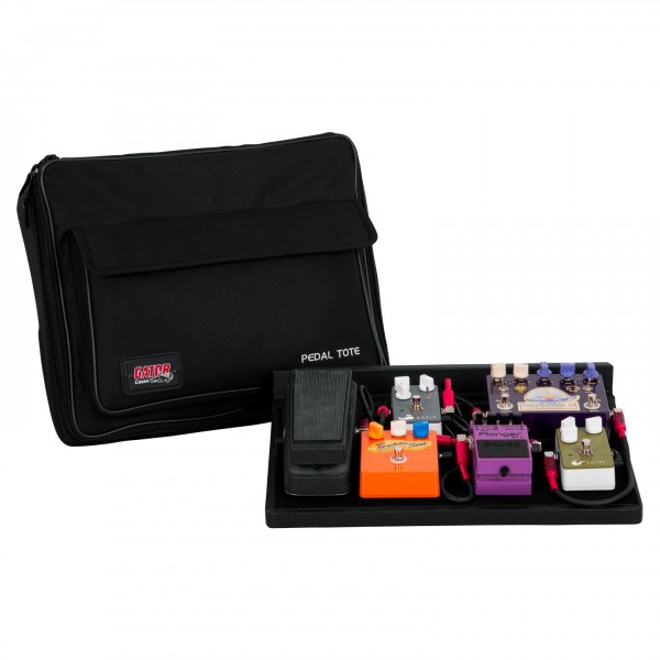 Gator GPT-BLACK Pedal Board with Tote Bag, 16.5'' x 12'' - Open (Pedals Not Included)