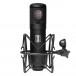 Slate Digital ML-1 Modeling Microphone, Black - Front w/ Shock Mount