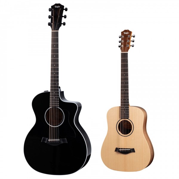 Taylor 214ce DLX Grand Auditorium, Black  w/ FREE Taylor Baby BT1