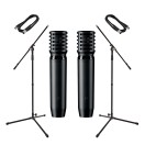 Shure PGA81 Condenser Pair with Stands and Cables