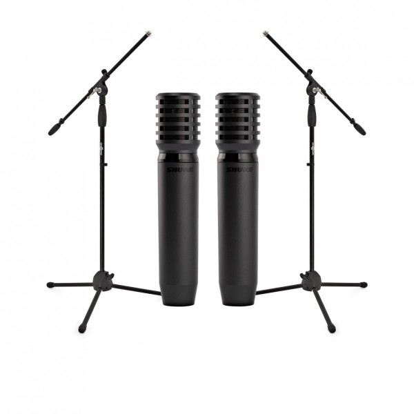 Shure PGA81 Condenser Pair with Stands and Cables - Full Bundle