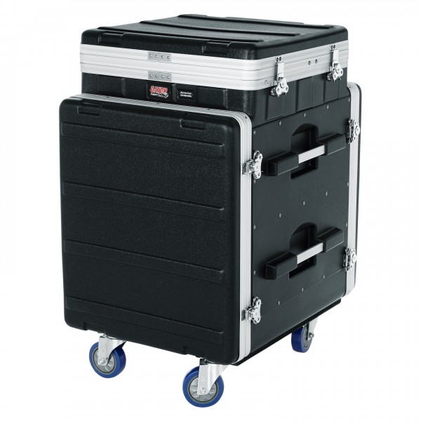 Gator GRC-10X12 PU Moulded Pop-Up Rack Case, 10U Top, 12U Side - Rear 
