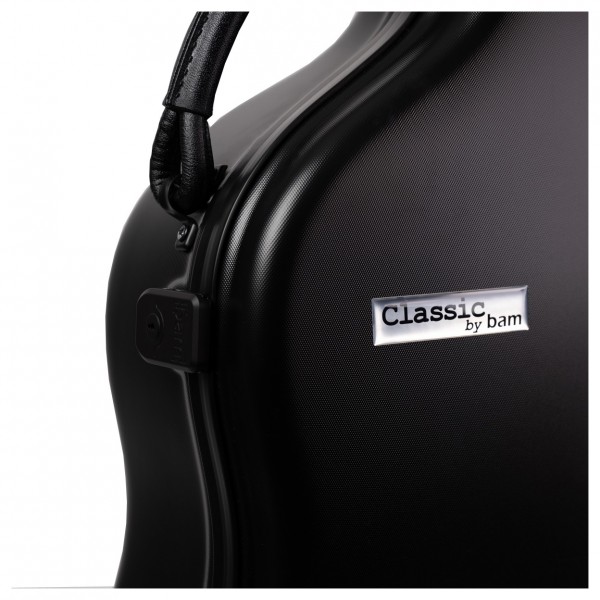 BAM 8003S Classic Dreadnought Guitar Case, Black - Lock and handle