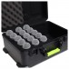Gator SH-MICCASE15 Molded Case with Drops For 15 Shure Mics - Angled Open (Mics Not Included)