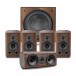 Wharfedale Diamond 9.1 HCP 5.1 Speaker Package, Walnut Front View