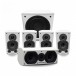 Wharfedale Diamond 9.1 HCP 5.1 Speaker Package, White Front View