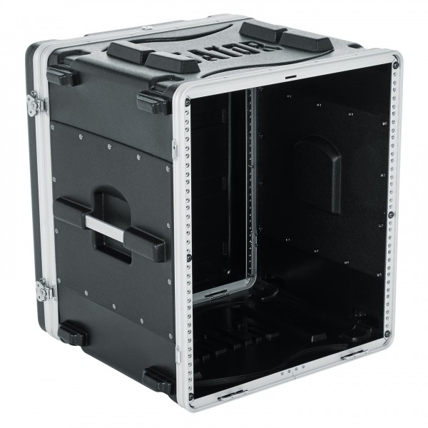 Gator GR-12L Lockable Moulded Rack Case, 12U, 19.25'' Depth - Angled Open 2