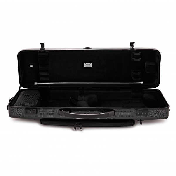 BAM 2018XL Hightech Oblong Violin Case, Black Carbon
