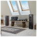 DALI OBERON 5 Floorstanding Speakers (Pair), Dark Walnut Lifestyle View