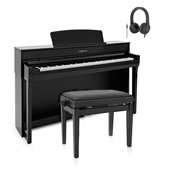 Yamaha CLP 745 Digital Piano Package, Polished Ebony