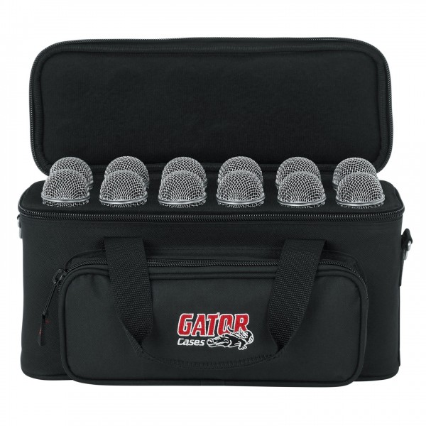 Gator GM-12B Microphone Bag - Front Open (Mics Not Included)