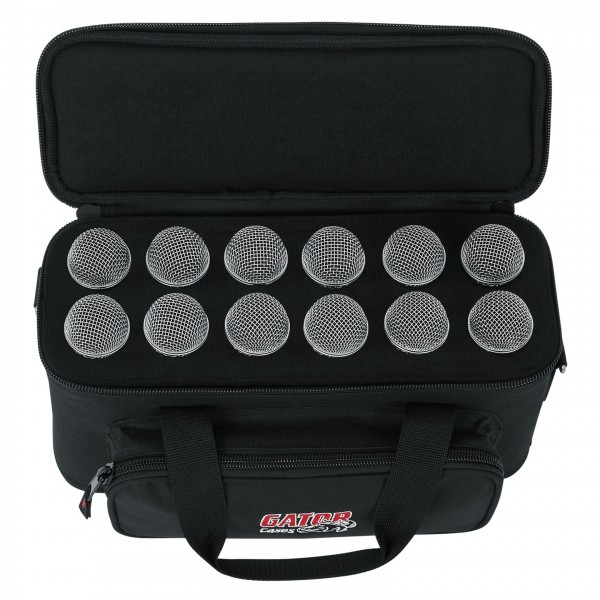 Gator GM-12B Microphone Bag - Top Open (Mics Not Included)