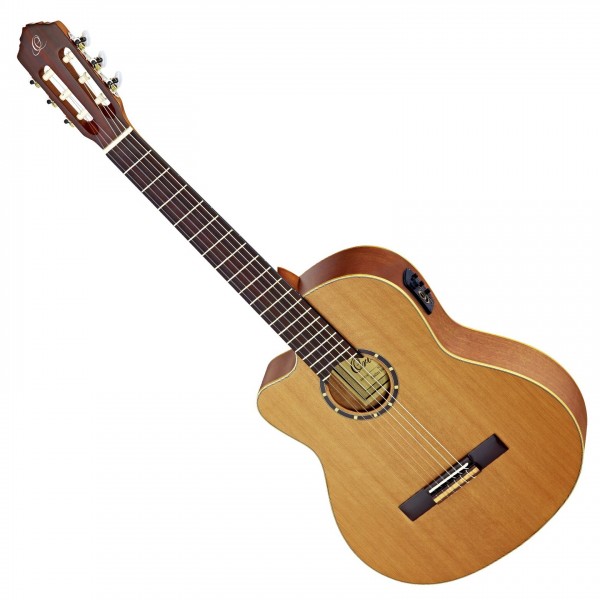 Ortega RCE131L Left Handed Electro Classical Guitar, Cedar - Front View