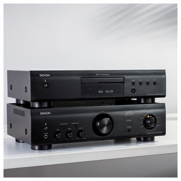 Denon PMA-600NE Amp & DCD-600NE CD Player Hi-Fi Package, Black at