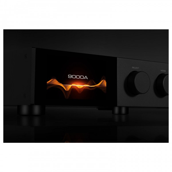 Audiolab 9000A Integrated Amplifier, black - front detail