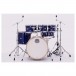 Mapex Mars Maple 22'' 6pc Rock Fusion Shell Pack, Midnight Blue