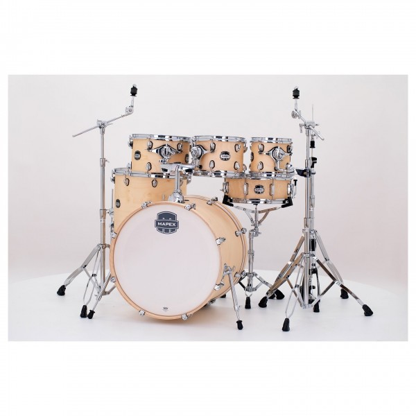 Mapex Mars Maple 22'' 6pc Rock Fusion Shell Pack, Natural Satin